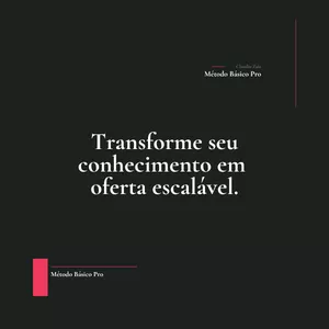 Imagem de capa para o Ebook  Transforme seu conhecimento em oferta escalável.