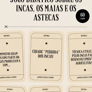 Imagem de capa para o Ebook Jogo didático sobre os Incas, Maias e Astecas. 