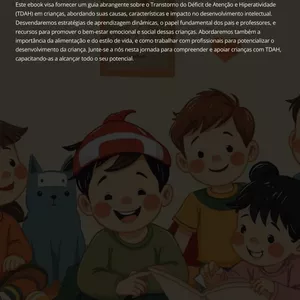 Imagem de capa para o Ebook Entendendo e Apoiando o  Desenvolvimento de Crianças com TDAH