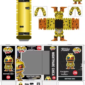 Imagem de capa para o Ebook Chica Five Nights at Freddy's funko Pop Papel Papercraft 