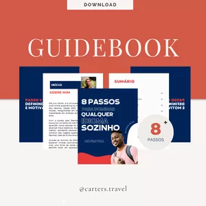 Imagem de capa para o Ebook 8 passos para dominar qualquer idioma sozinho