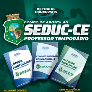 Imagem de capa para o Ebook Combo de Apostilas - professor de  Matemática - SEDUC 