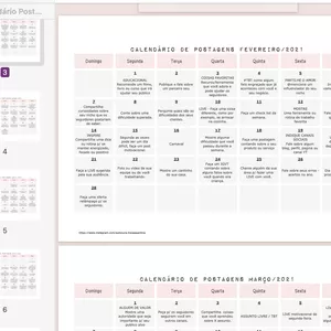 Imagem de capa para o Ebook Calendário Editorial Instagram Postagens: 455 dias (fev21 até abr22)