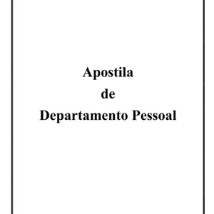 Imagem de capa para o Curso online Apostila de Departamento Pessoal 