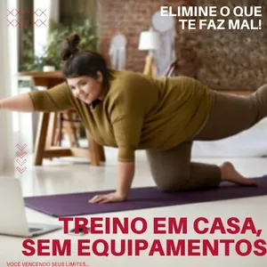 Imagem de capa para o Ebook TREINO EM CASA, SEM EQUIPAMENTOS