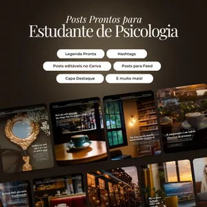 Imagem de capa para o Curso online Posts Prontos para Estudante de Psicologia