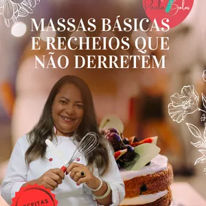 Imagem de capa para o Ebook Massas Básicas e recheios que não derretem.
