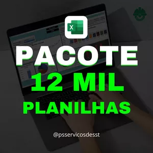 Imagem de capa para o Ebook PACOTE 12 MIL PLANILHAS
