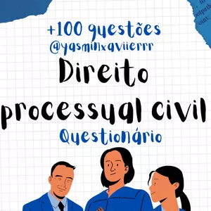Imagem de capa para o Ebook Questionário de direito processual civil 