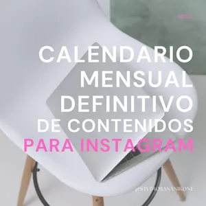 Imagen de portada para Ebook Calendario Mensual Definitivo de Contenidos para IG