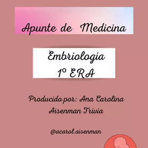 Imagen principal del producto Apunte de Medicina - Embriología 1ª ERA
