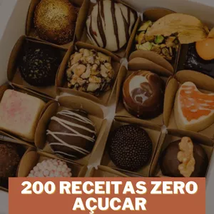 Imagem de capa para o Ebook 200 Receitas Zero Açucar
