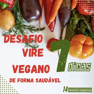 Imagem de capa para o Ebook Desafio vire Vegano de Forma Saudável