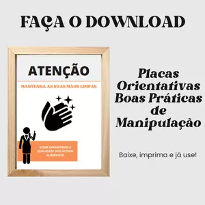 Imagem de capa para o Ebook Placas Orientativas - Nutricionista Auditora