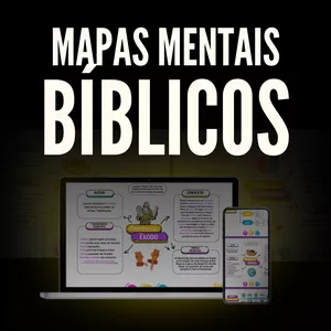 Imagem de capa para o Ebook +55 Mapas Mentais Ilustrados da Bíblia