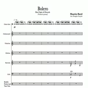 Imagem de capa para o Ebook Bolero de Ravel (Arranjo para Grupo de Percussão) - Arr: Douglas Gutjahr