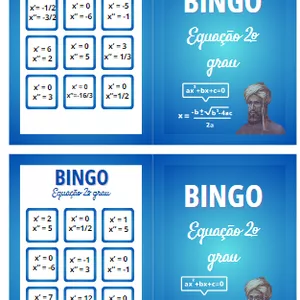 Imagem de capa para o Ebook Bingo Equação 2º grau
