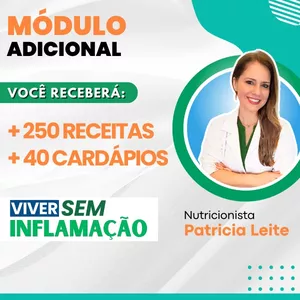 Imagem de capa para o Curso online + 250 Receitas e 40 Cardápios - Módulo Adicional - Viver Sem Inflamação