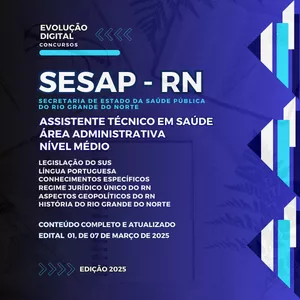 Imagem de capa para o Ebook APOSTILA SESAP-RN: ASSISTENTE TÉCNICO EM SAÚDE/ÁREA ADMINISTRATIVA - NÍVEL MÉDIO