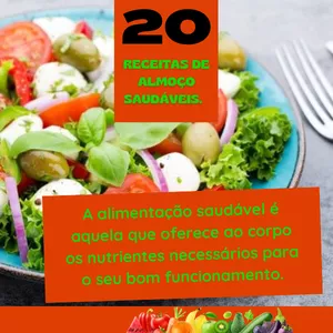 Imagem de capa para o Ebook 20 Receitas de Almoço Saudáveis 
