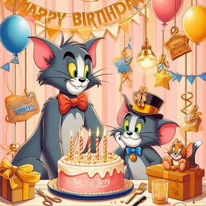Imagem de capa para o Ebook Decoração de aniversario Tom e Jerry