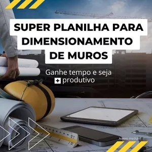 Imagem de capa para o Curso online Super Planilha de Dimensionamento e Orçamento de Muros de Arrimo