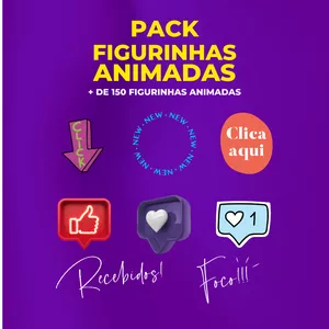 Imagem de capa para o Ebook Pack com 150 Figurinhas Animadas