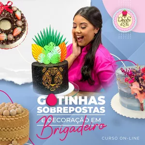 Imagem de capa para o Curso online Gotinhas sobrepostas e decoração em Brigadeiro