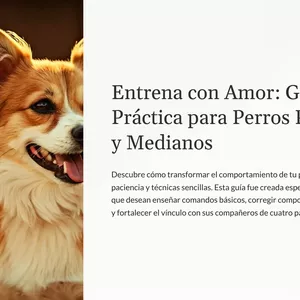 Imagen de portada para Ebook Entrena con Amor: Guía Práctica para Perros Pequeños y Medianos