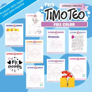 Imagen de portada para Ebook Aprende letra Timoteo Principiante - eBooks para imprimir