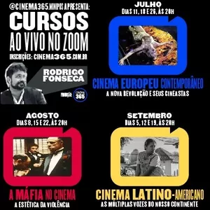 Imagem de capa para o Curso online Cinema 365 - Trilogia Cinema Europeu, A Máfia no cinema e Cinema Latino-americano