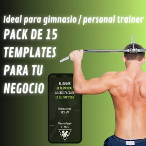 Imagen de portada para Ebook Templates de Canva para tu negocio (Ideal para Gimnasio o Personal Trainer)