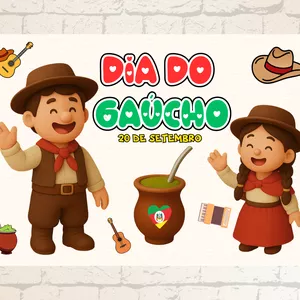Imagem de capa para o Ebook 🤠 Painel Dia do Gaúcho 🎉🇧🇷