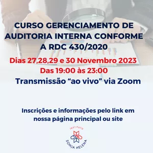 Imagem de capa para o Curso online Gerenciamento de Auditoria Interna conforme RDC 430/2020 