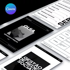 Imagem de capa para o Ebook Template Guia de Serviços e Preços