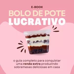 Imagem de capa para o Ebook Bolo de Pote Lucrativo 