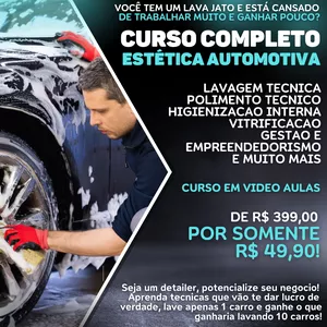Imagem do curso CURSO COMPLETO ESTÉTICA AUTOMOTIVA