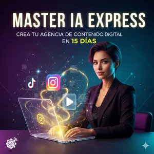 Imagen de portada para Curso online Master IA Express: Crea tu Agencia de Contenido Digital en 15 Días