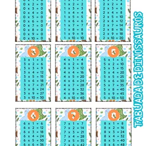 Imagem de capa para o Ebook Tabuada de Dinossauros