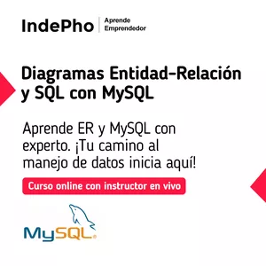 Imagen de portada para Curso online Diagramas Entidad-Relación  y SQL con MySQL