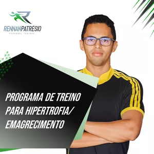 Imagem de capa para o Ebook Treino para HIPERTROFIA / EMAGRECIMENTO