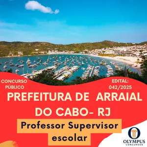 Imagem de capa para o Ebook Apostila Prefeitura de Arraial do Cabo RJ - Professor supervisor escolar - 2025