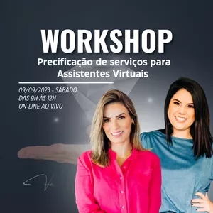 Imagem de capa para o Evento online Workshop de Precificação de Serviços para Assistentes Virtuais
