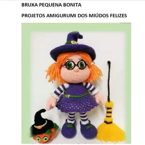 Imagem de capa para o Ebook RECEITA EM PDF - BRUXA PEQUENO BONITO AMIGURUMI