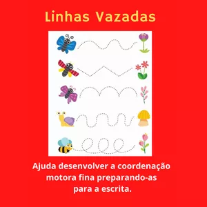 Imagem de capa para o Ebook Linhas Vazadas: Ajudam a desenvolver a Coordenação Motora Fina.