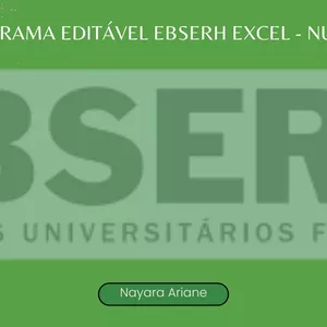 Imagem de capa para o Ebook Cronograma EBSERH Excel - Nutrição
