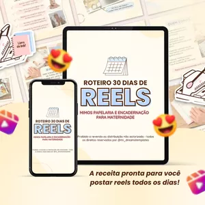 Imagem de capa para o Curso online Roteiro Mágico de 30 Dias: Reels de Encadernação para Maternidade