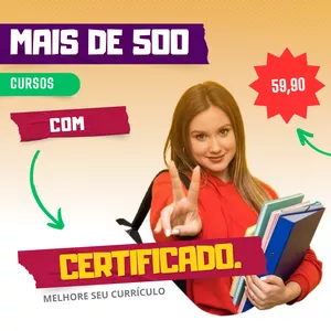 Imagem do curso Mais de 500 cursos com certificação 