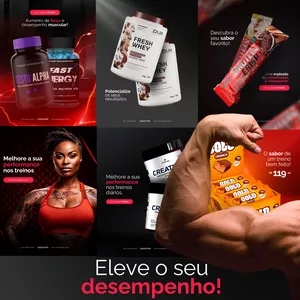 Imagem de capa para o Ebook Pack 18 Artes Feed Tema: Suplementos - Editáveis No Canva (Versão Gratuita)