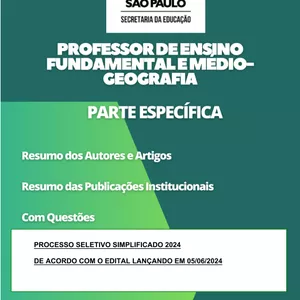Imagem de capa para o Ebook PSS 2025 SEE-SP: Apostila parte específica Geografia